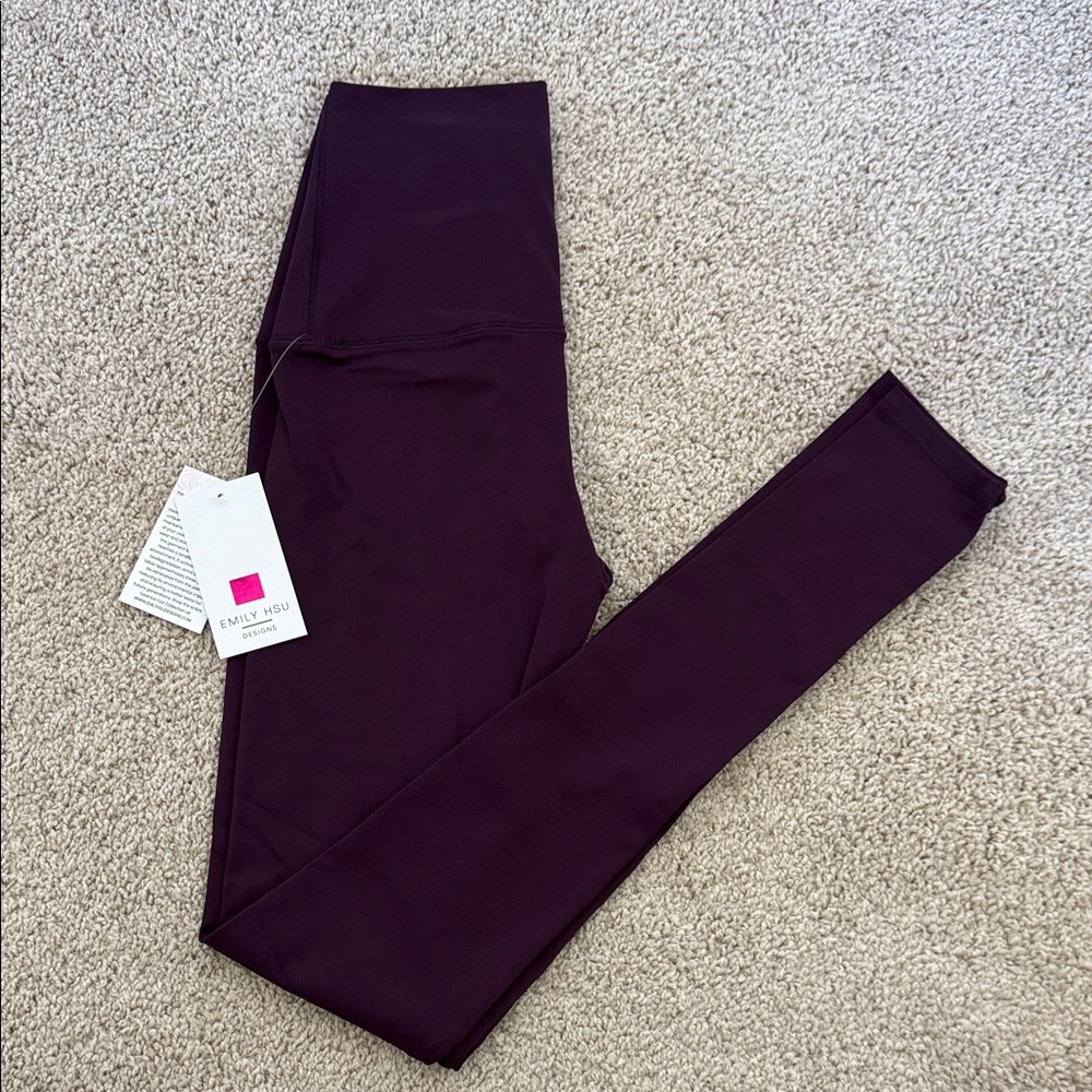 Emily Hsu Designs Deep Purple Leggings so small extra long legging